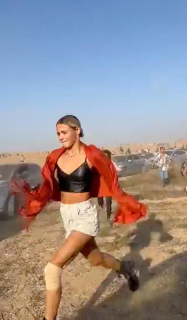 Vlada Patapov is seen fleeing the attack on the music festival.