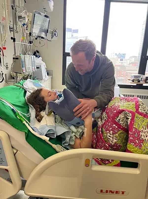 Hudson's daughter Charlotte, 12, and her dad.