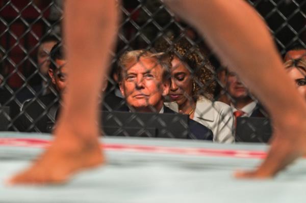Trump was in attendance to take in the Sean O'Malley - Marlon Vera bout on Saturday.