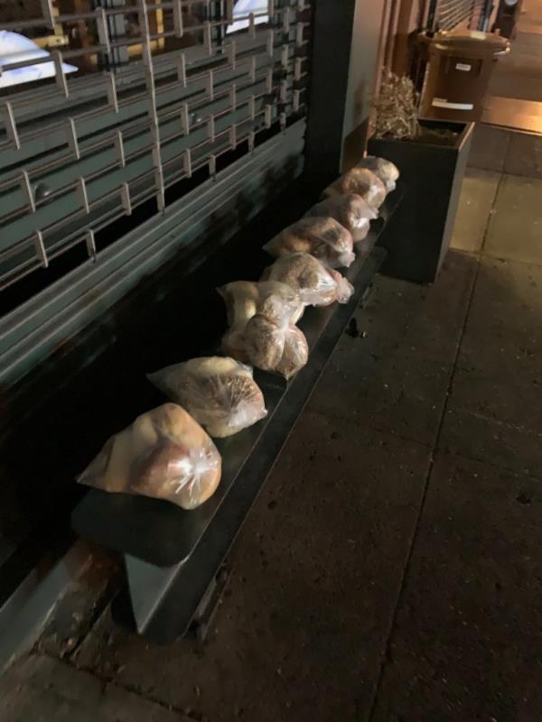 Rao began taking the old bagels out of the trash and bringing them to the Classon Community Fridge a<em></em>bout six mo<em></em>nths ago.