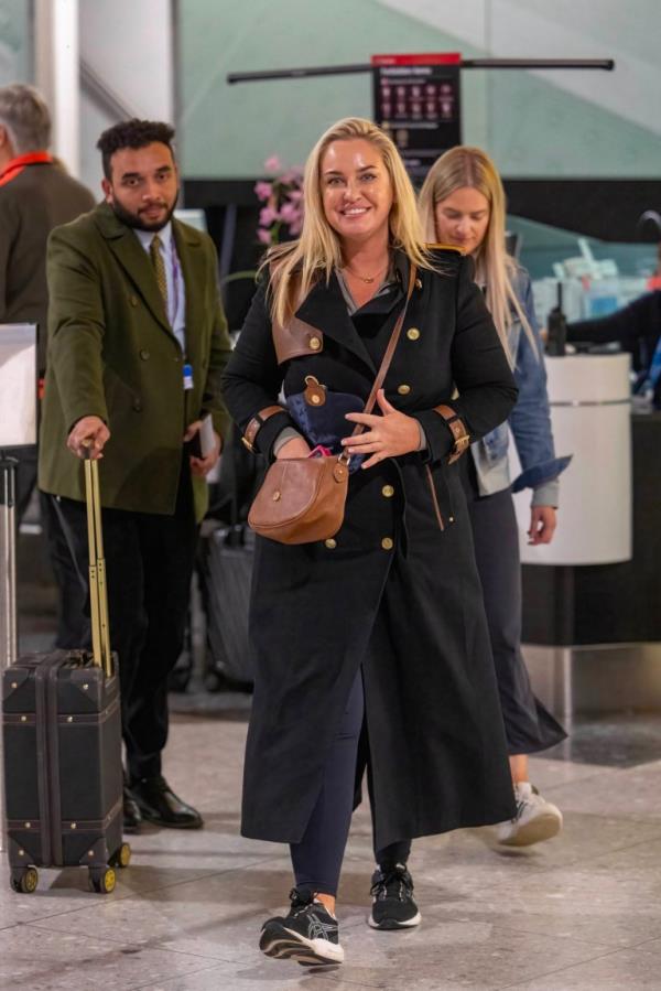 Josie Gibson at Heathrow airport