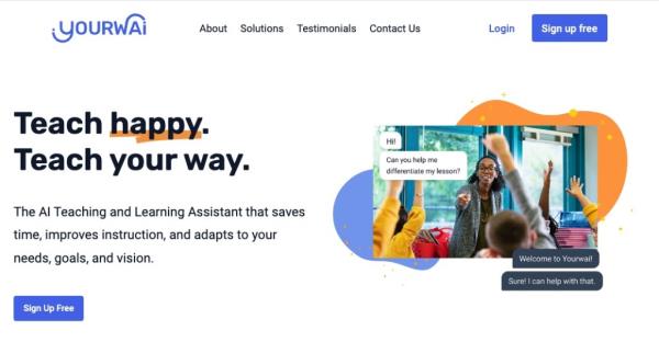 A screenshot from the yourwai AI teaching and learning assistant platform used by educators for creating lesson plans and receiving coaching.