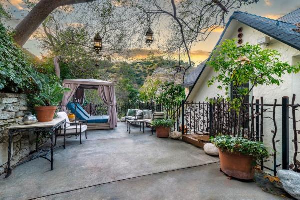 The outdoor patio. 