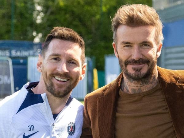 Lio<em></em>nel Messi with David Beckham