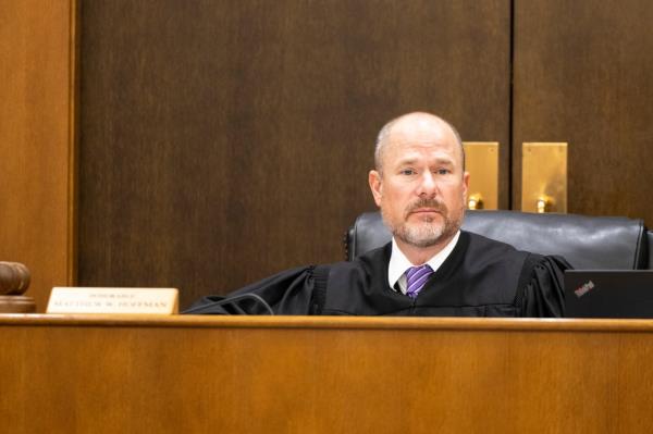 Judge Matthew W. Hoffman presides during Zwerner's civil lawsuit. The school system had argued that Zwerner’s injuries fell under Virginia’s workers compensation law. 