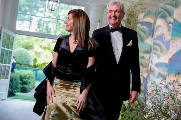 New Jersey Governor Phil Murphy and his wife Tammy Murphy. 