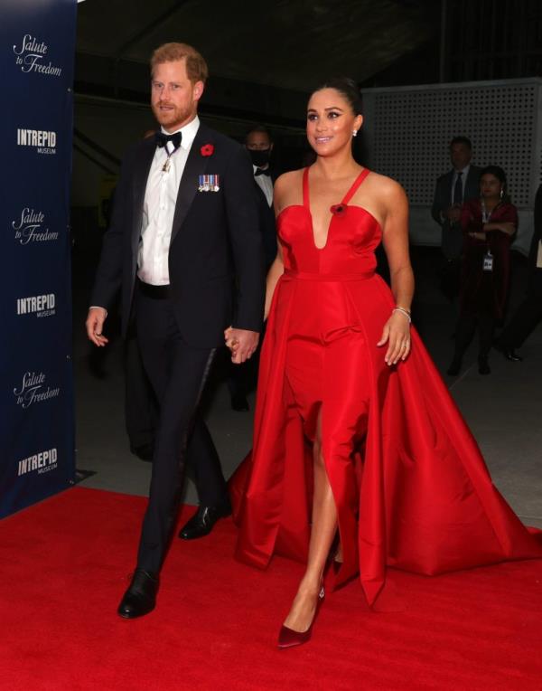 Prince Harry, Duke of Sussex and Meghan, Duchess of Sussex attend the 2021 Salute To Freedom Gala.