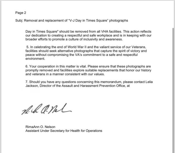The VA memo requesting the 
