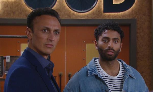Amit arrives and talks to Jai in Emmerdale