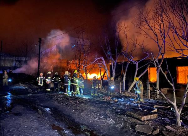 Russian forces struck the city late on Friday, hitting civilian infrastructure, causing several large fires, and damaging at least 15 residential houses in the east of Kharkiv.