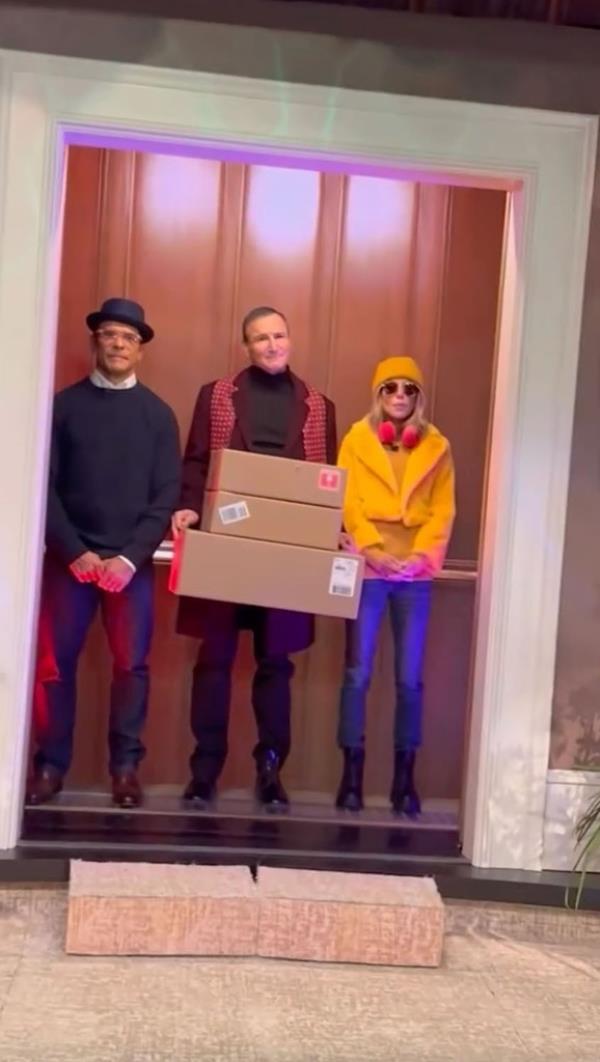 Mark Consuelos, Michael Gelman and Kelly Ripa as the 