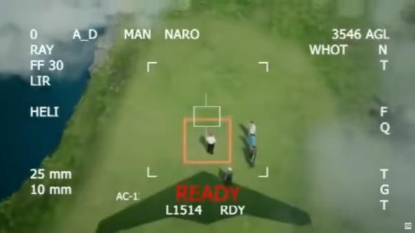 Iranian animation depicting shadow of drone flying over Do<em></em>nald Trump playing golf