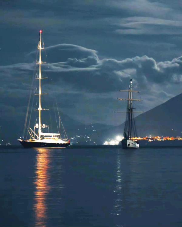 The last photo thought to have been taken of the yacht at 10pm on Sunday in Porticello.