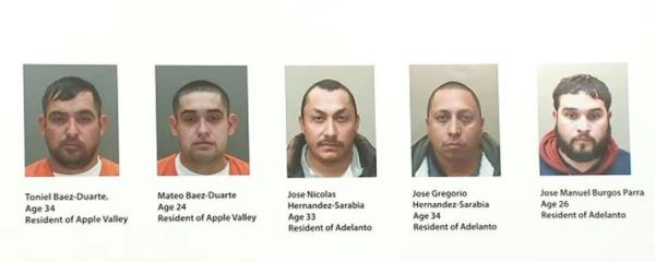 To<em></em>niel Baez-Duarte, Mateo Baez-Duarte, Jose Nicolas Hernandez-Sarabia, Jose Gregorio Hernandez-Sarabia and Jose Manuel Burgos Parra were arrested in case of 6 bodies found in desert 