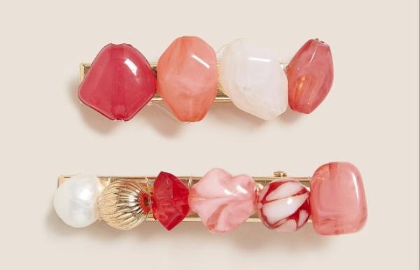 Stone hair clips 