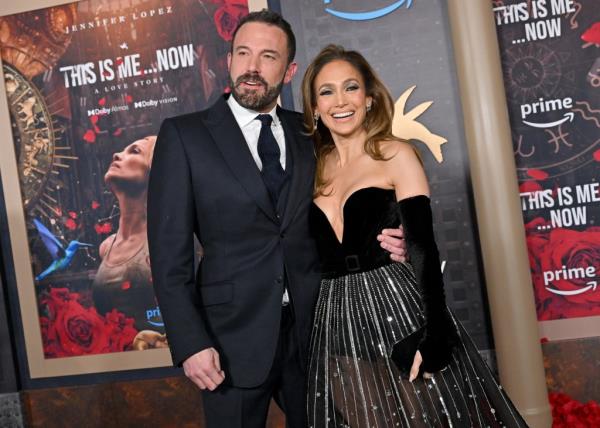 Ben Affleck and Jennifer Lopez at the premiere of her Prime Video movie