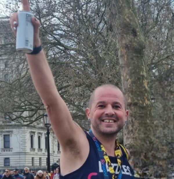 Darren completing a run for The Forward Trust