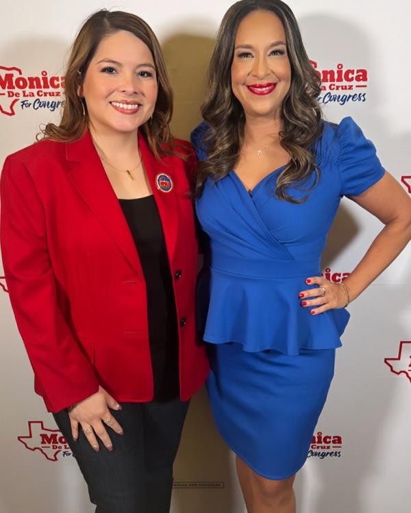 Zully De La Garza (left) another Hidalgo County resident who voted for Trump said she believes Hispanic voters in the region are upset to see that migrants who crossed the border illegally are now receiving government benefits —