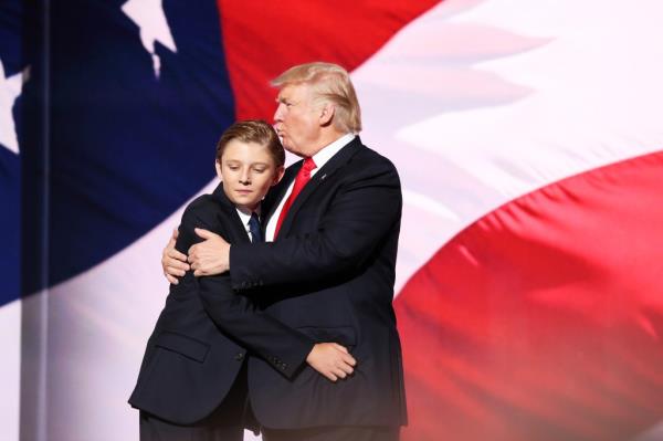 Barron and Do<em></em>nald Trump