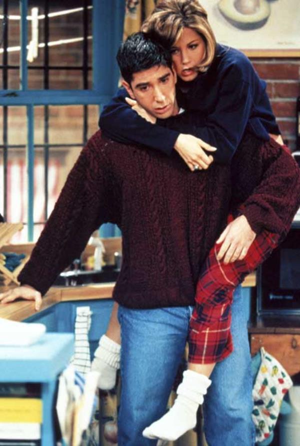 David Schwimmer and Jennifer Aniston in