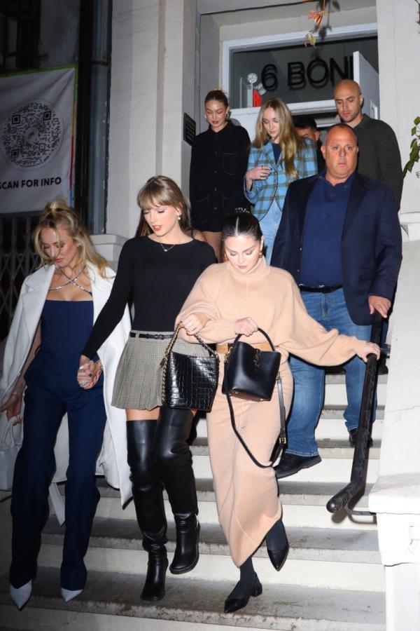 Taylor Swift led a glamorous crew, including Selena Gomez, Gigi Hadid, Sophie Turner, Cara Delevingne,