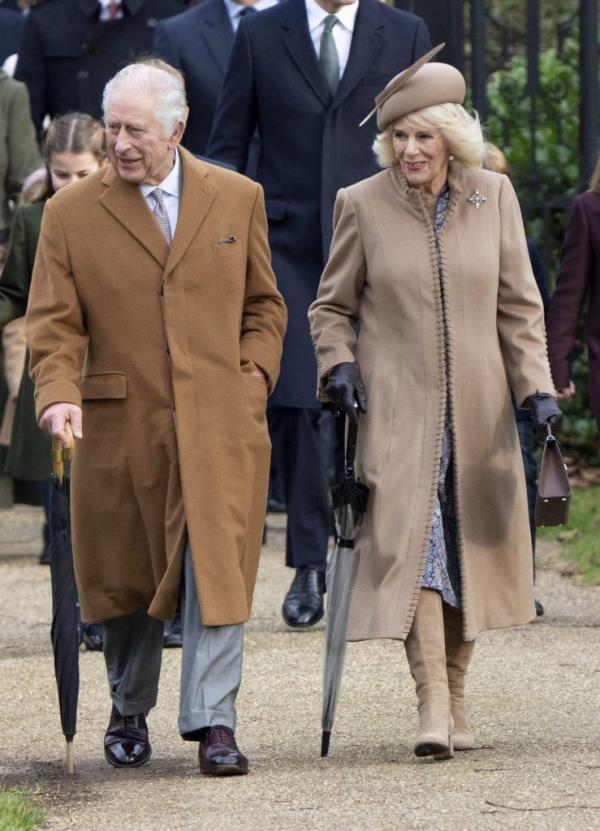 King Charles III and Queen Camilla, accompanied by members of the Royal Family, attend Christmas Day service at The Church of St Mary Magdalene.