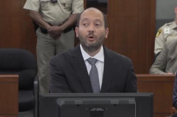 Former Las Vegas politician Robert Telles' wife texted him on the day of the murder asking a<em></em>bout his wher<em></em>ea<em></em>bouts, according to new evidence