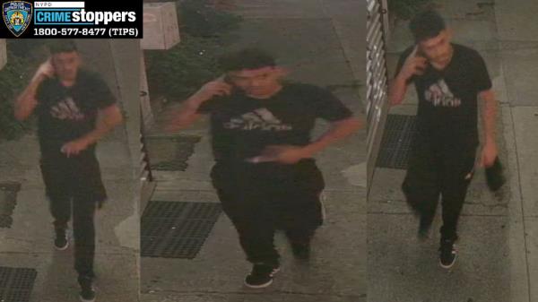 A still from surveillance footage showing a suspected shooter.