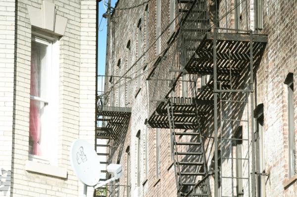 The side of the building wher<em></em>e the boy fell from.