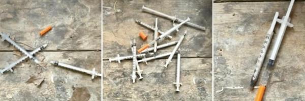 The city has collected a<em></em>bout 135 needles from the park between March and May.