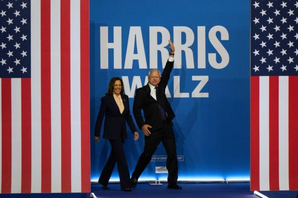 Kamala Harris and Tim Walz