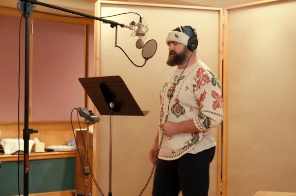 Jason Kelce in the studio