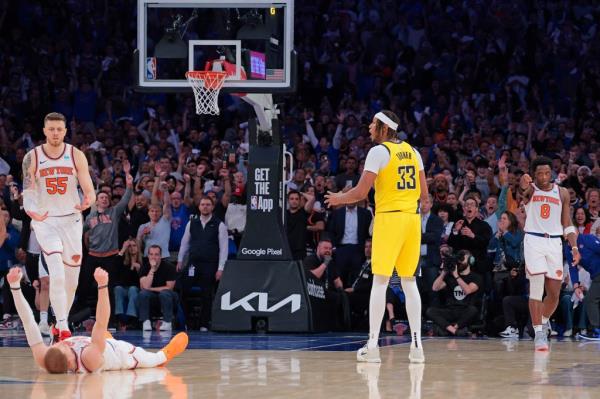 Myles Turner was called for an offensive foul with 12.7 seco<em></em>nds remaining in Game 1.
