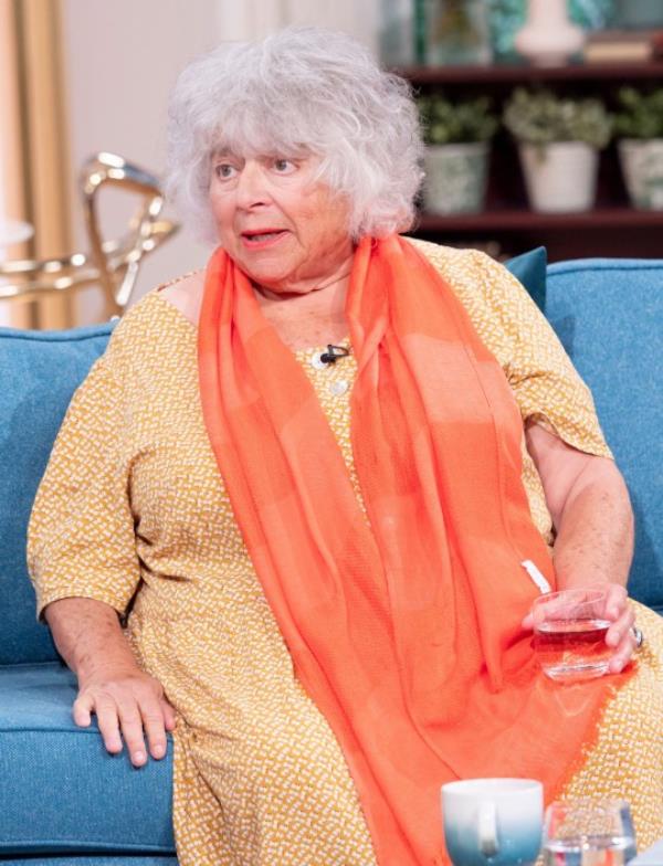 Editorial use o<em></em>nly Mandatory Credit: Photo by S Meddle/ITV/REX/Shutterstock (14096277bi) Miriam Margolyes 'This Morning' TV show, London, UK - 13 Sep 2023