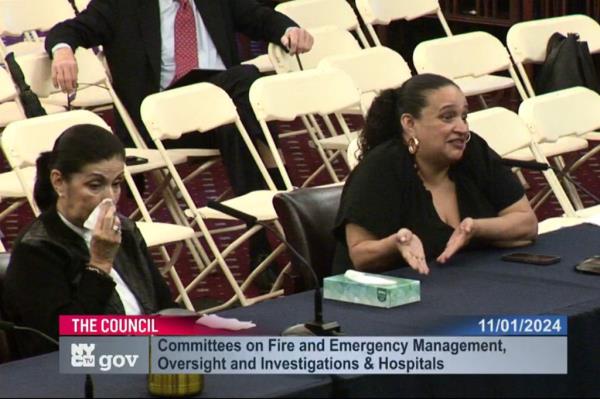Maisha Morales and Santa Morales testifying before City Council a<em></em>bout the delayed ambulance respo<em></em>nse co<em></em>ntributing to Anto<em></em>nio Morales' death