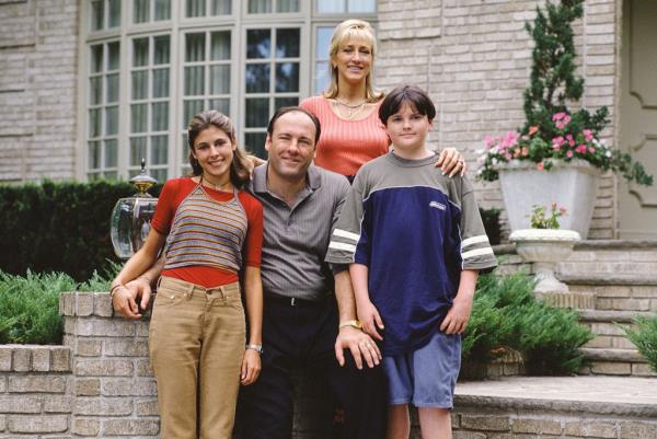 Tony Soprano and his family on