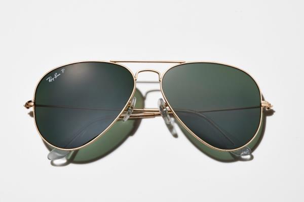 Ray-Ban sunglasses.