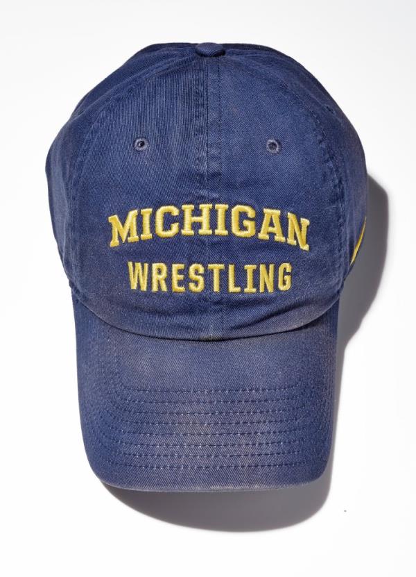 A University of Michigan hat.