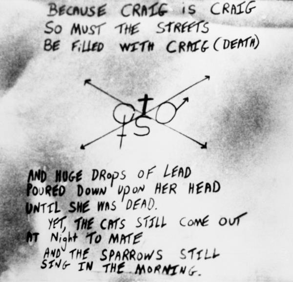 A note written by Berkowitz found in his car.