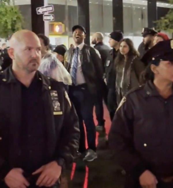 Senator Jabari Brisport arrested at a pro-Palestine rally in New York city October 20 2023.