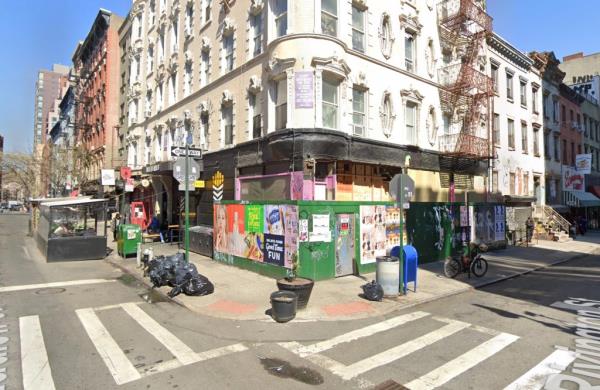 Street corner Lower East Side New York City. 