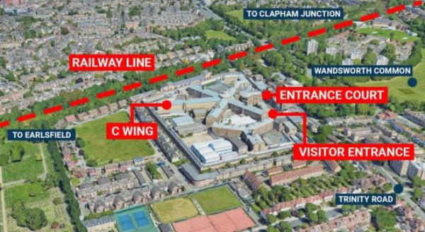 WANDSWORTH MAP Wandsworth Prison escape