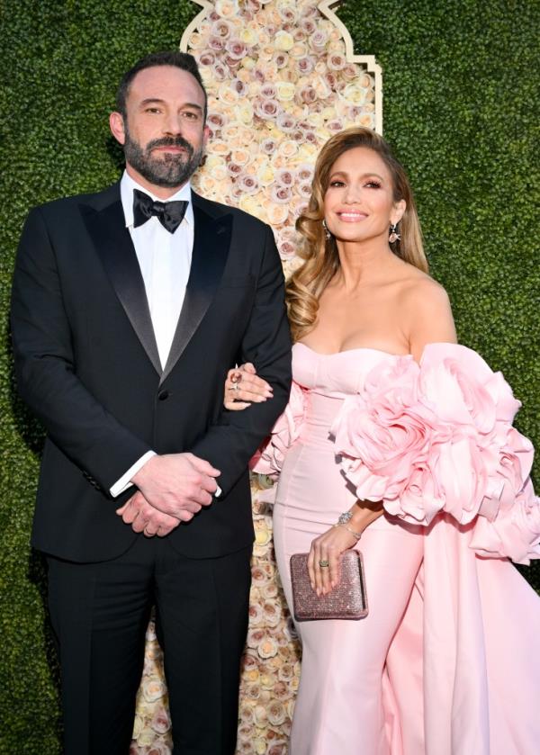 Ben Affleck and Jennifer Lopez at the 2024 Golden Globes.