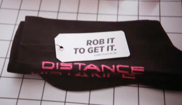 Distance's apparel boasted a tag that said 