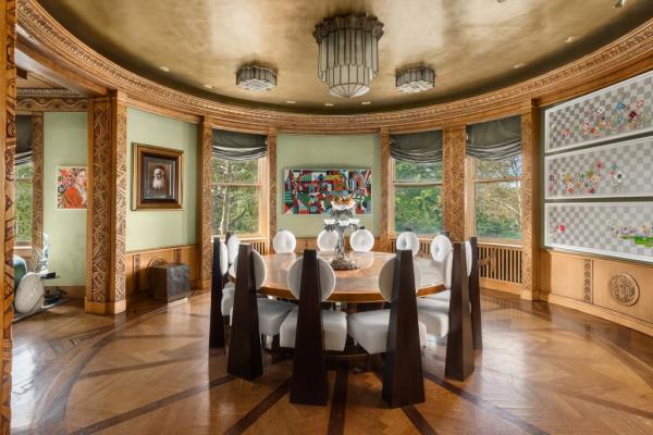 The dining room.