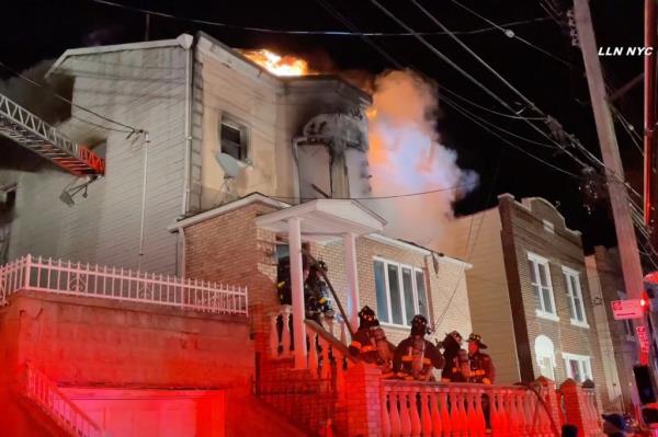 Dyker Heights home set on fire by squatters. 