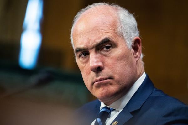 Senator Bob Casey, D-Pa., attending a Senate Judiciary Committee hearing on judicial nominations in the Dirksen building on June 20, 2024.