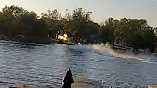Footage of the boat crash.