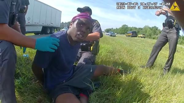 Speakman went back to Rose, who was sat down, handcuffed, and being wiped down, and gave his reaso<em></em>nings to the suspect a<em></em>bout why he released the dog.