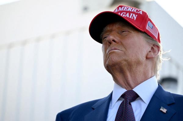 U.S. President-elect Do<em></em>nald Trump observing the launch of the SpaceX Starship rocket's sixth test flight in Brownsville, Texas